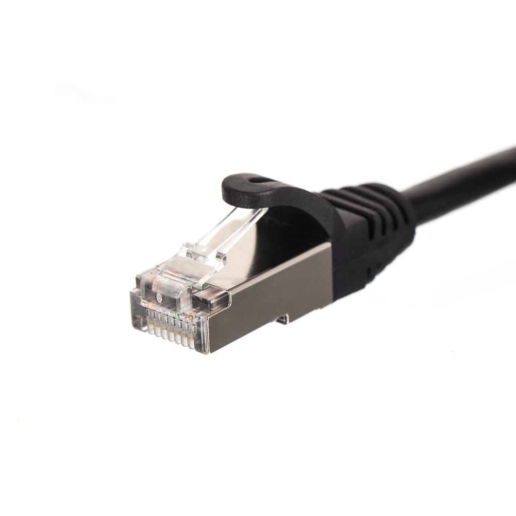 Netrack BZPAT1FK patchcord RJ45, osłonka zalewana, kat. 5e FTP, 1m czarny