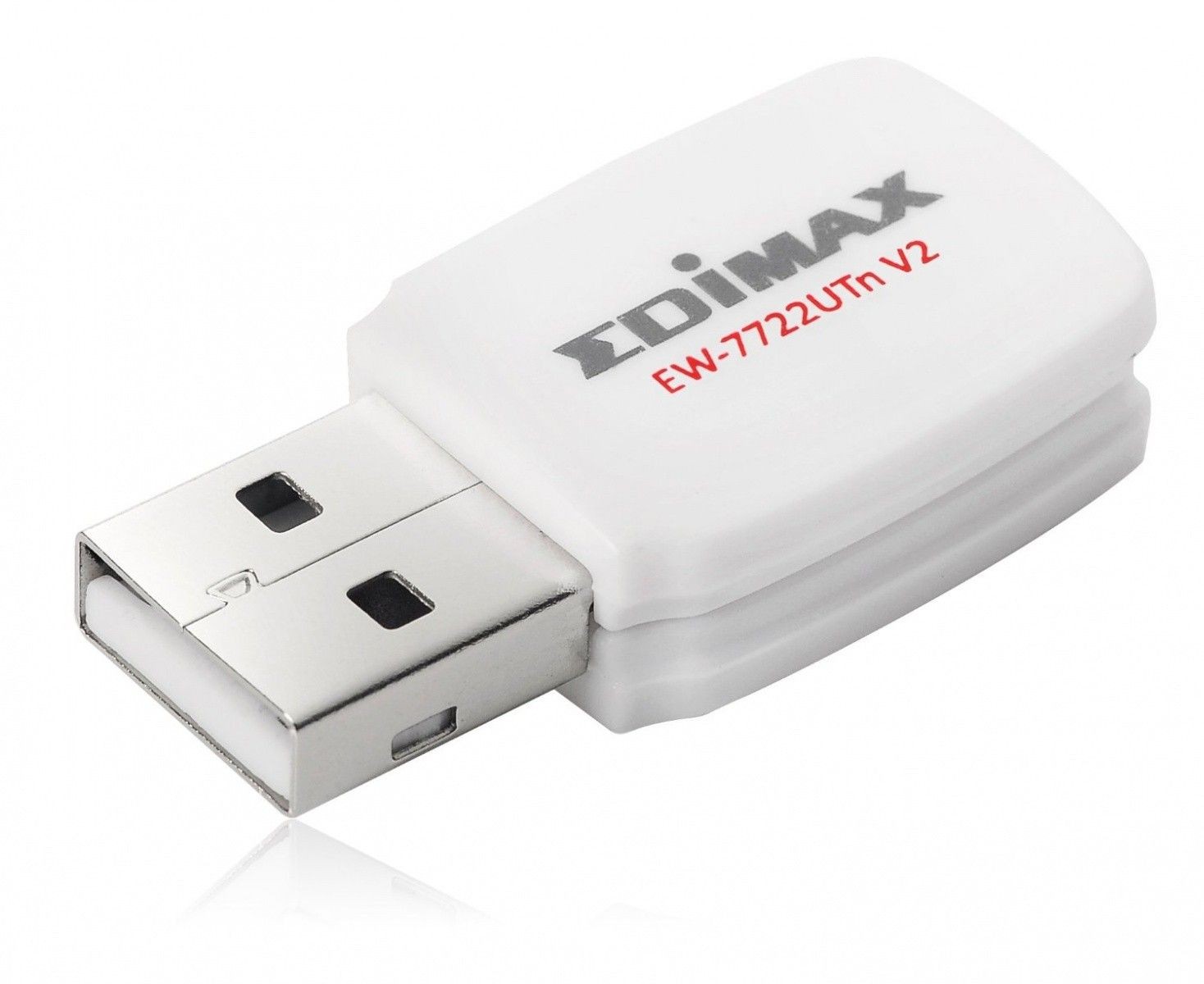 Edimax EW-7722UTn V2 Wireless 802.11b/g/n 300Mbps USB 2.0 mini-size adapter, WPS button, 2T2R