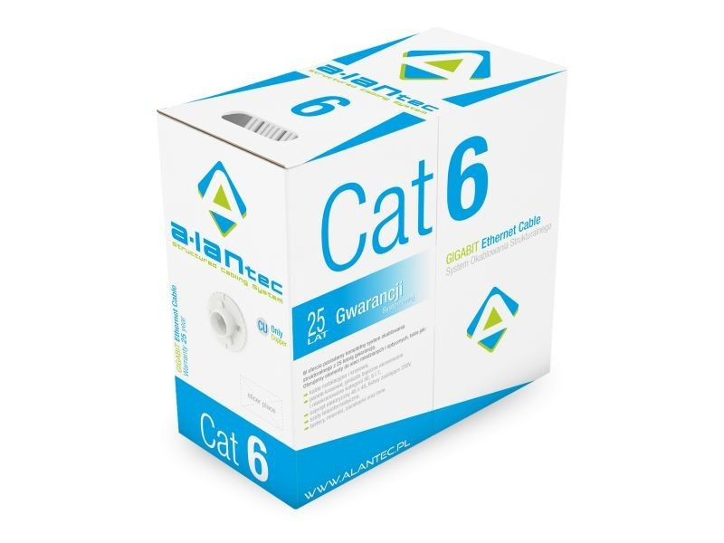 A-LAN Kabel U/UTP typu linka kat.6 PVC 305m - 25 lat gwarancji
