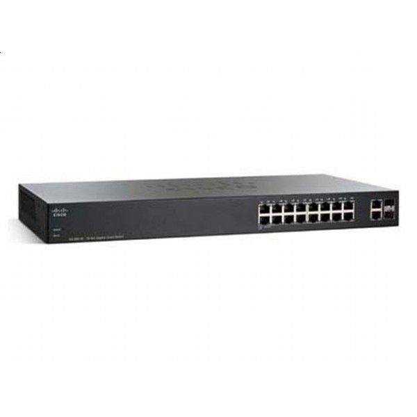 Cisco Systems Switch zarządzalny Cisco SG200-18 16x100/1000 2xSFP Combo Rack (SLM2016T)