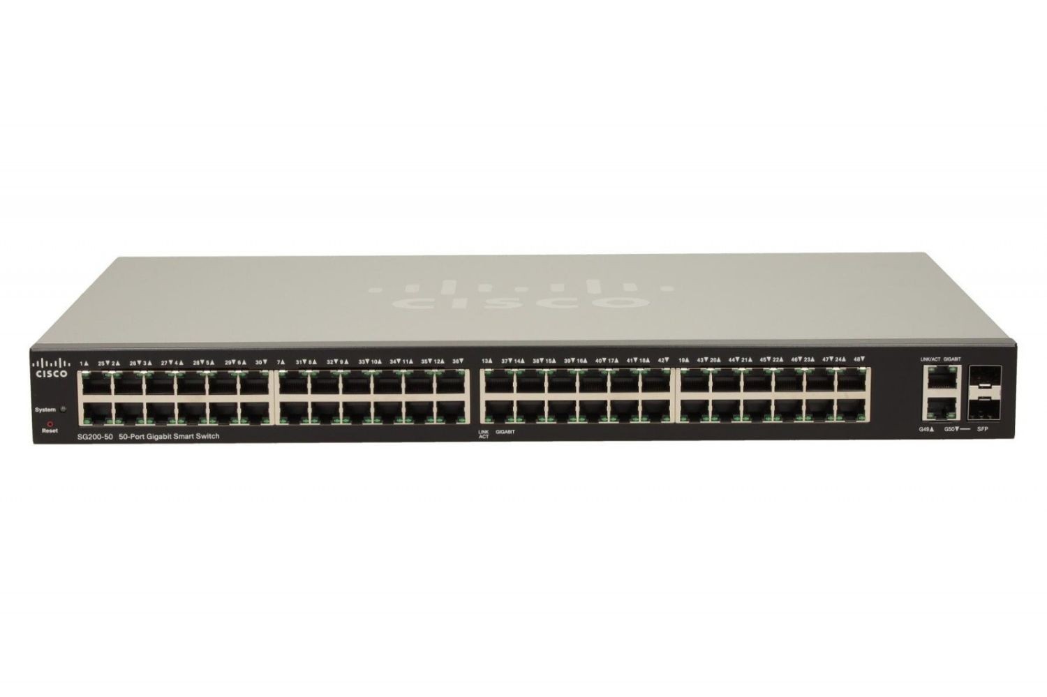 Cisco Systems Switch zarządzalny Cisco SG200-50 48x1000 2xSFP Combo Rack (SLM2048T)