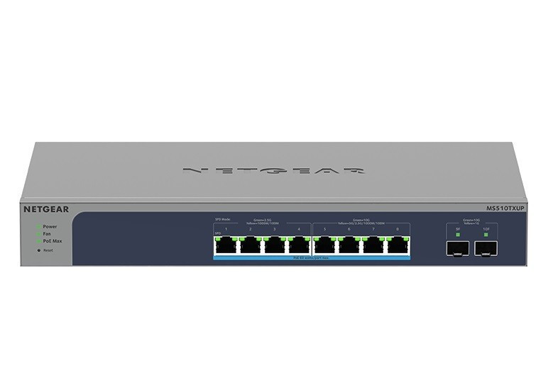 Netgear Przełącznik MS510TXUP Switch Smart 4x2.5G PoE++ 4x10G PoE++ 2xSFP+