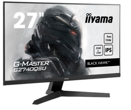 iiyama Monitor 27 cali G2740QSU-B1 IPS,QHD,75Hz,1ms,FreeSync,HDMI,DP,USB