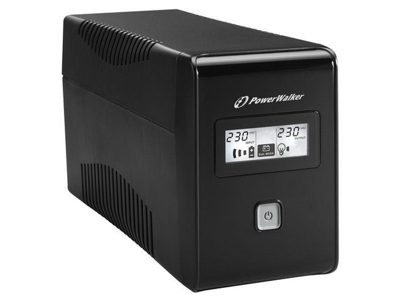 PowerWalker UPS LINE-INTERACTIVE 650VA 2X SCHUKO OUT, RJ11 IN/ OUT, USB, LCD