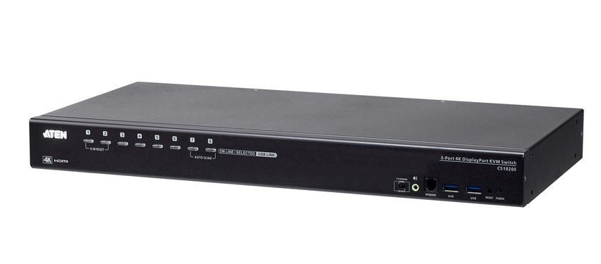 Aten Przełącznik KVM 8-portowy USB 3.0 4K DisplayPort CS19208