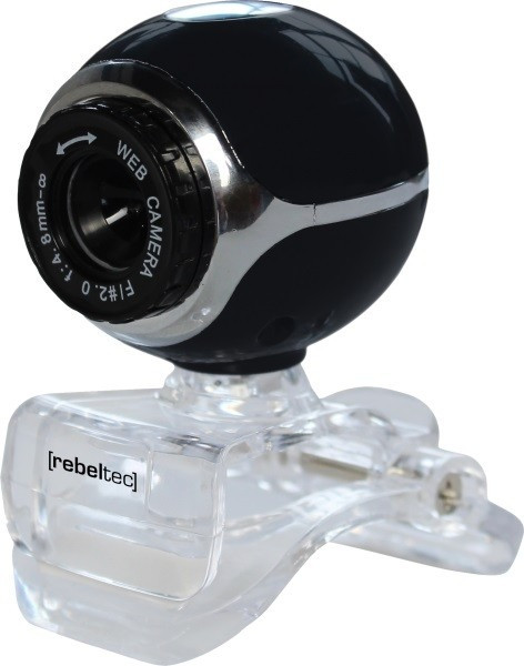 rebeltec Kamera Internetowa VISION typ sensora CMOS rozdzielczość 640x480, Focus:od 3cm do nieskończoności, 30 klatek/s, wbudowany mikrofon, soczewka 3p