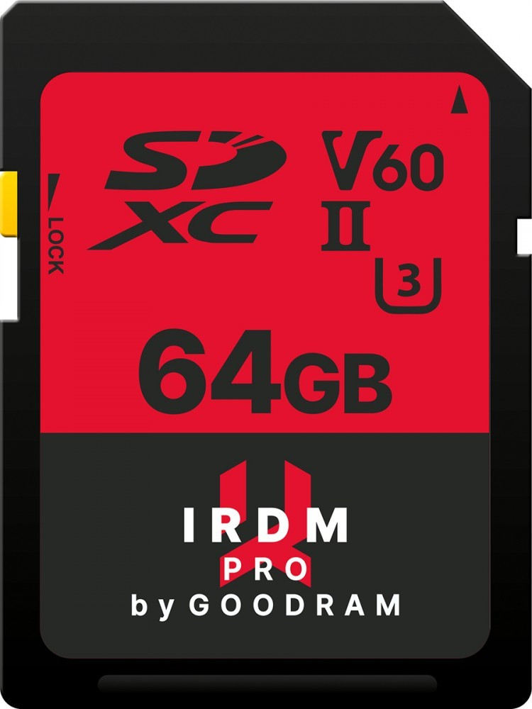 GoodRam Karta pamięci SDXC Iridium PRO 64GB V60 UHS-II U3