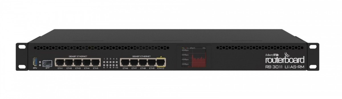 MikroTik RouterBOARD 3011UiAS with Dual core 1.4GHz ARM CPU 1GB RAM 10xGbit LA Router