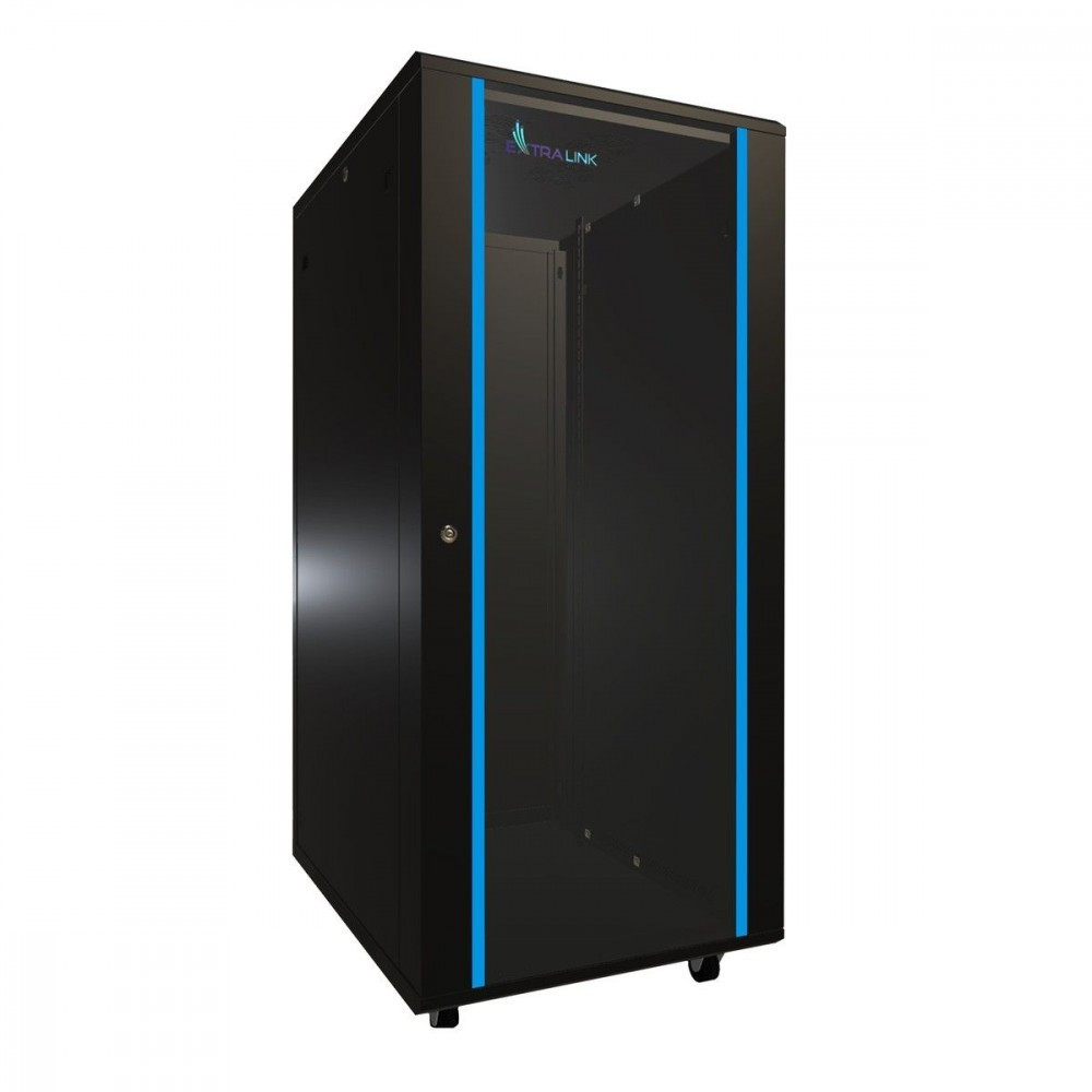 Extralink Szafa rack 27U 600x800mm czarna stojąca