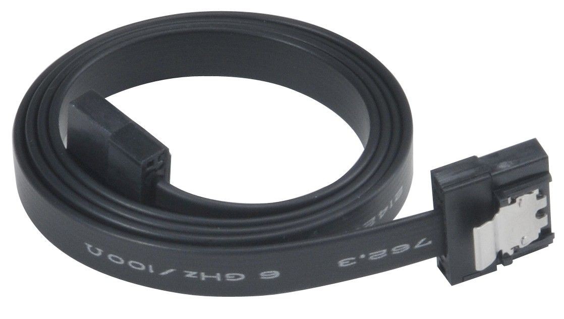 Akasa kabel Super slim SATA3 datový kabel k HDD,SSD a optickým mechanikám, černý, 15cm