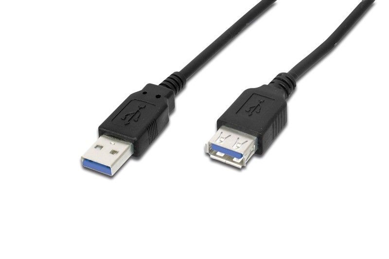Assmann Kabel przedłużający USB 3.1 Gen.1 SuperSpeed 5Gbps Typ USB A/USB A M/Ż czarny 1,8m