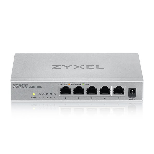 ZyXEL MG105 5Ports Desktop 2,5G unmanaged Switch MG-105-ZZ0101F