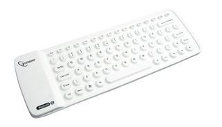Genius KB-BTF1-W-US Gembird elastyczna silikonowa mini klawiatura Bluetooth, USB, US layuot, Biała