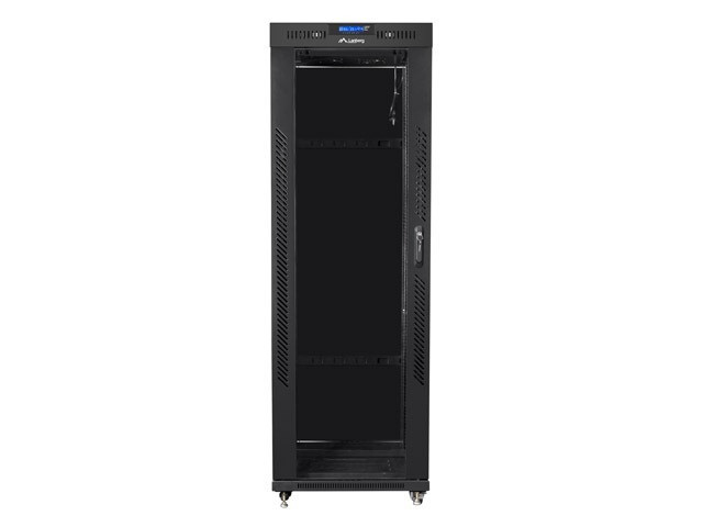 LANBERG Szafa instalacyjna rack stojąca 19 37u 600x800 czarna, drzwi szklane lcd (Flat pack)