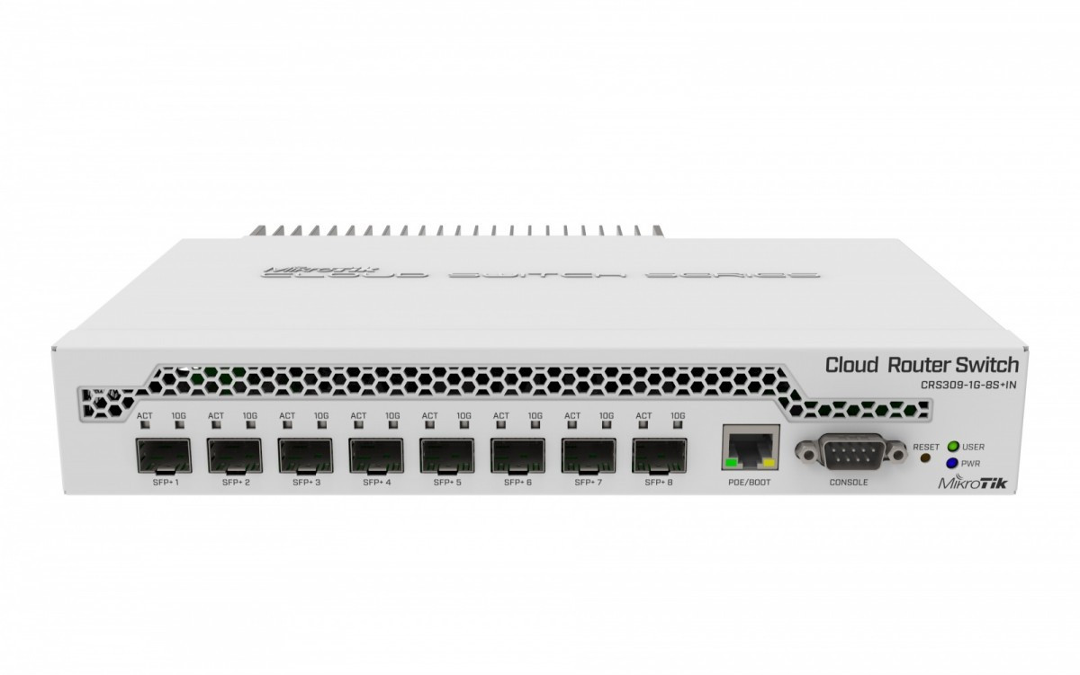 MikroTik Przełącznik 8xSFP+ 1xGbE CRS309-1G-8S+IN