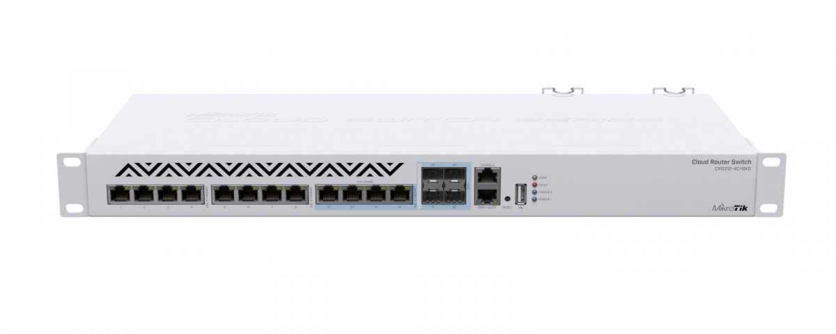 MikroTik Przełącznik 8x10GbE 4xCOMB CRS312-4C+8XG-RM