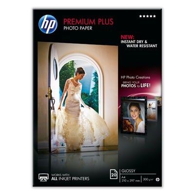 HP CR672A Premium Plus Glossy Photo Paper white 300g/m2 A4 20 sheets 1-pack