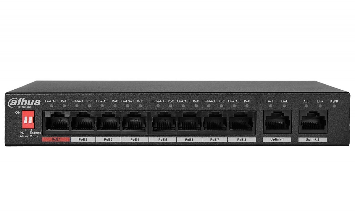 DAHUA Przełącznik PFS3010-8ET-96-V2 8 portowy switch POE