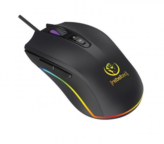 rebeltec Mysz dla graczy przewodowa Predator Sensor SUNPLUS 190, rozdzielczość:800/1600/2400/4800/6400 DPI, 7 przycisków i rolka