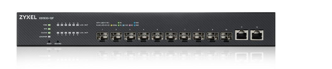 ZyXEL Przełącznik zarządzalny XS1930-12F Gigabit Switch 10x10GbE SFP+ 2xRJ45