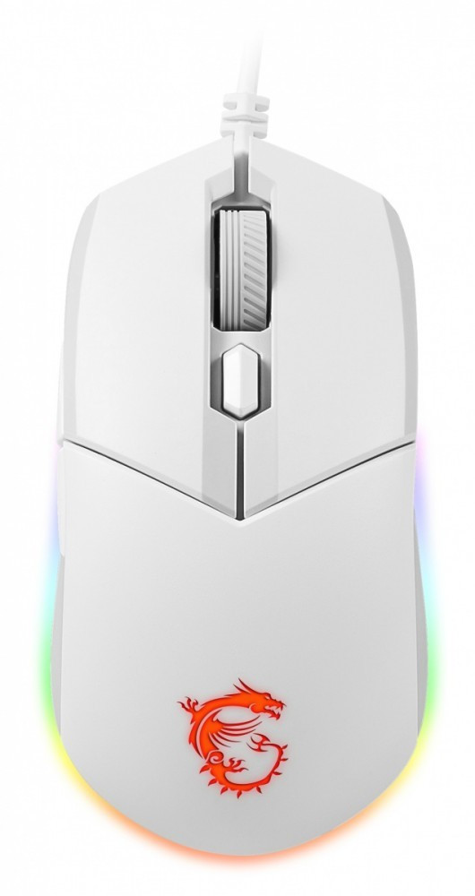 MSI Myszka przewodowa Clutch GM11 biała