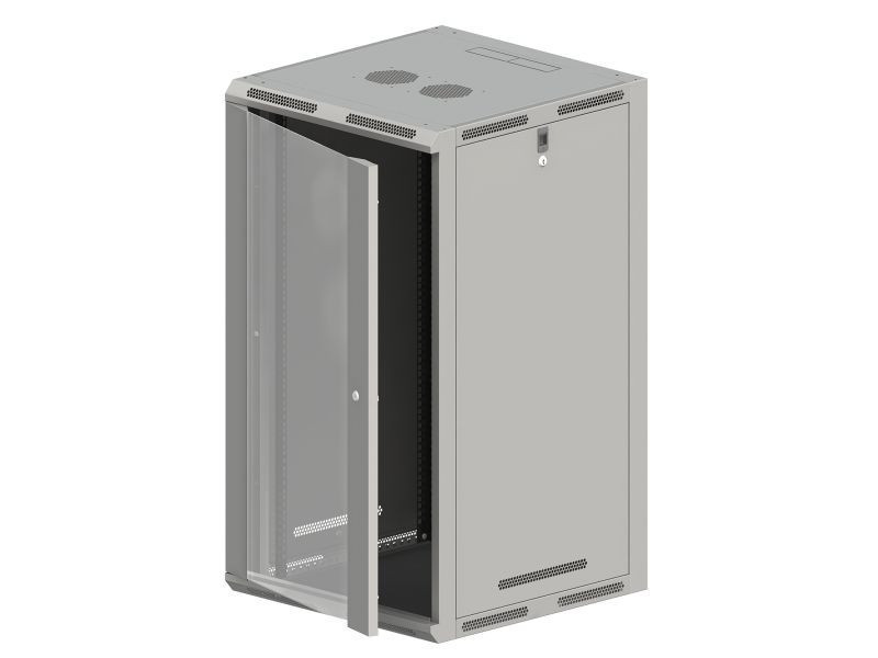 ALANTEC Szafa rackowa 19' 24U 600x600, drzwi szklane FLAT PACK