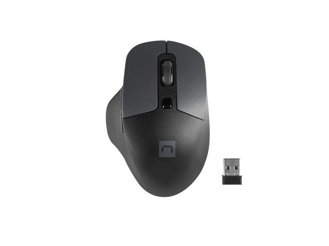 NATEC Mysz bezprzewodowa Blackbird 2 1600 DPI z cichym klikiem Czarna