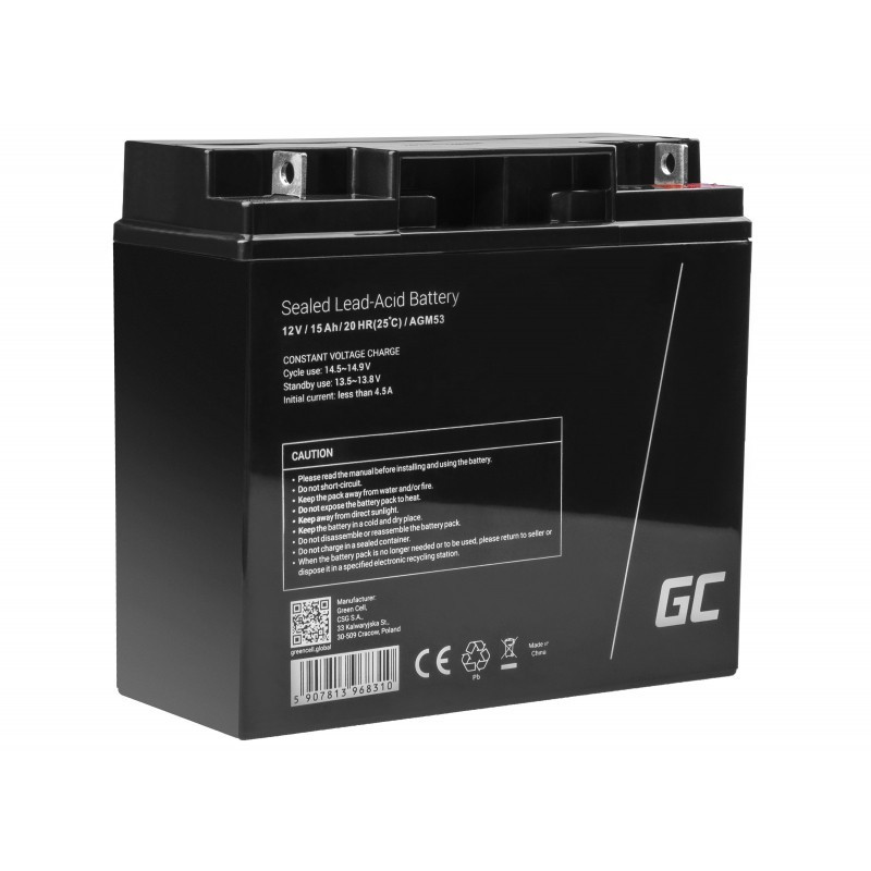 Green Cell Akumulator AGM VRLA 12V 15Ah