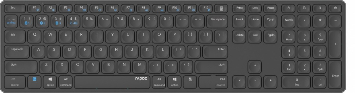 Rapoo Klawiatura bezprzewodowa Multimode E9800M Blade