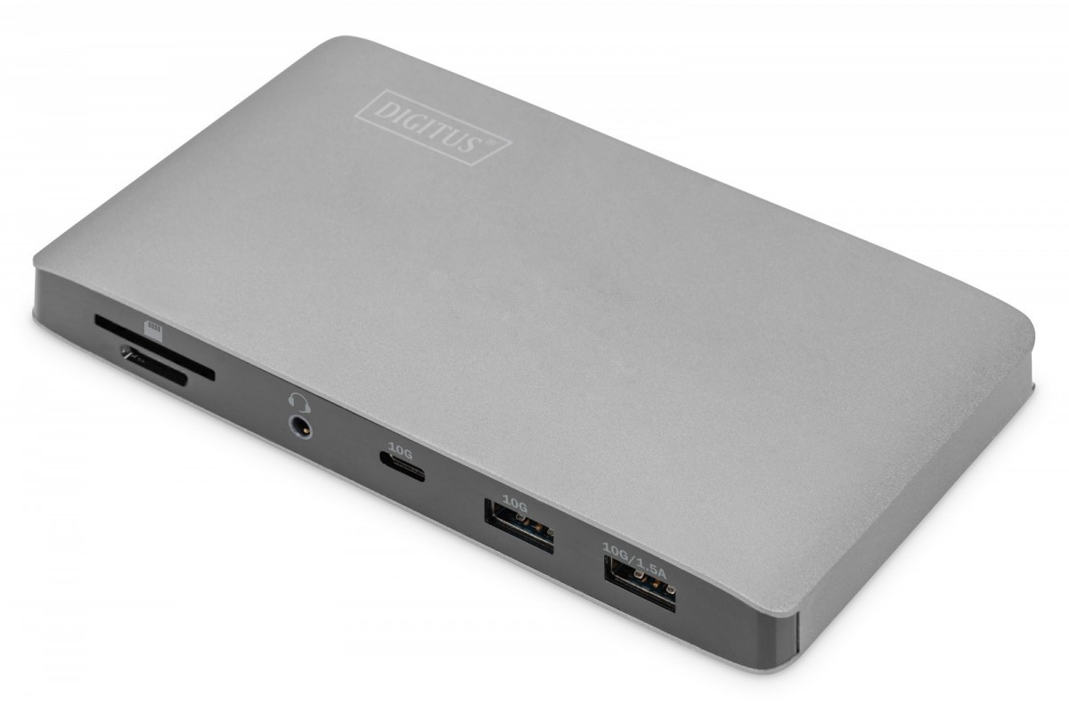 Digitus Stacja dokująca USB-C 11-portów z Thunderbolt 3, 8K 30Hz, PD 3.0, RJ45, Aluminiowa
