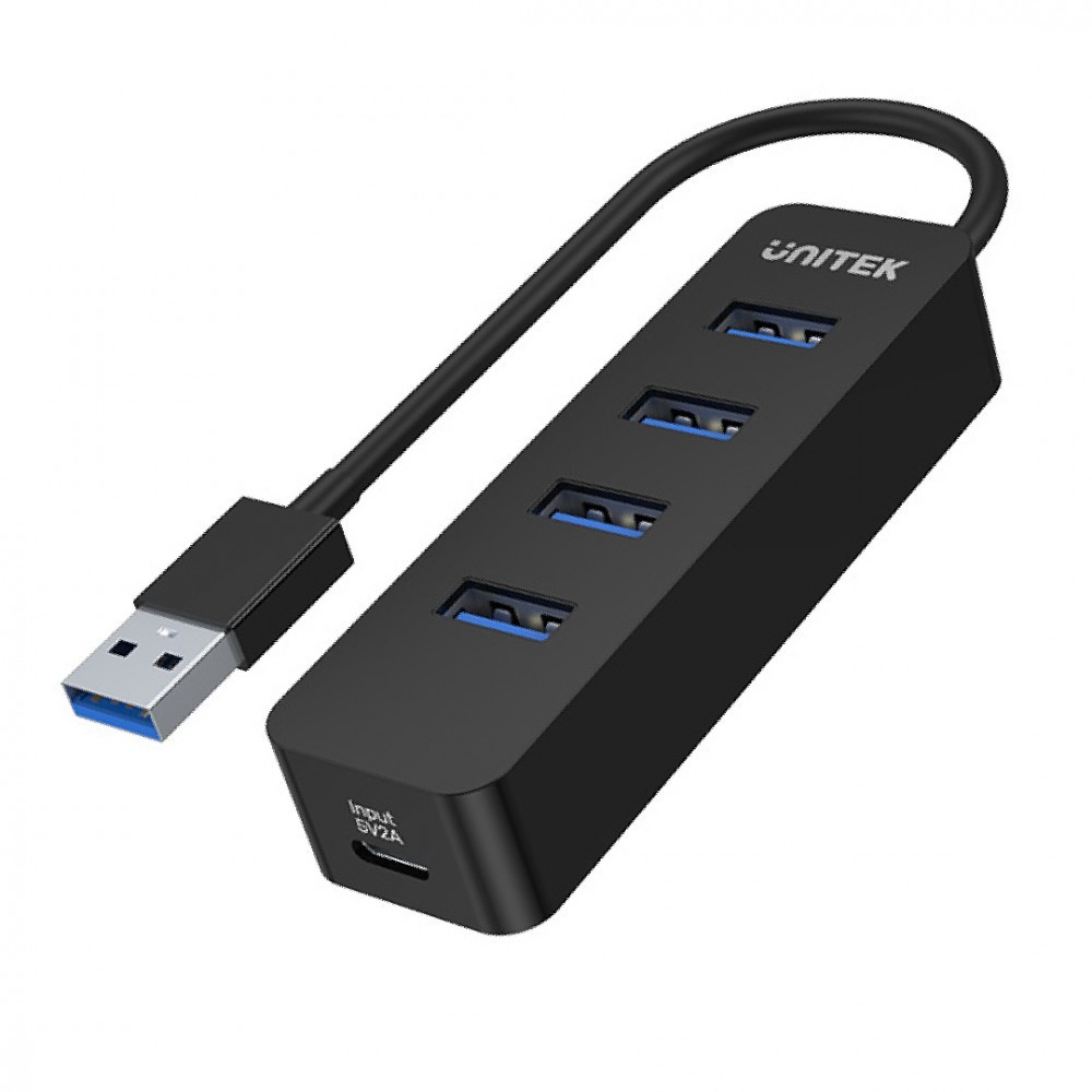 Unitek Hub USB-A, 4x USB-A 3.1, Aktywny, 10W, H1117A