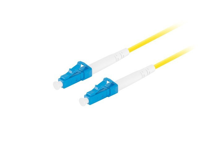 Lanberg Patchcord światłowodowy Sm Lc/Upc-Lc/Upc Simplex 3.0Mm 10M żółty