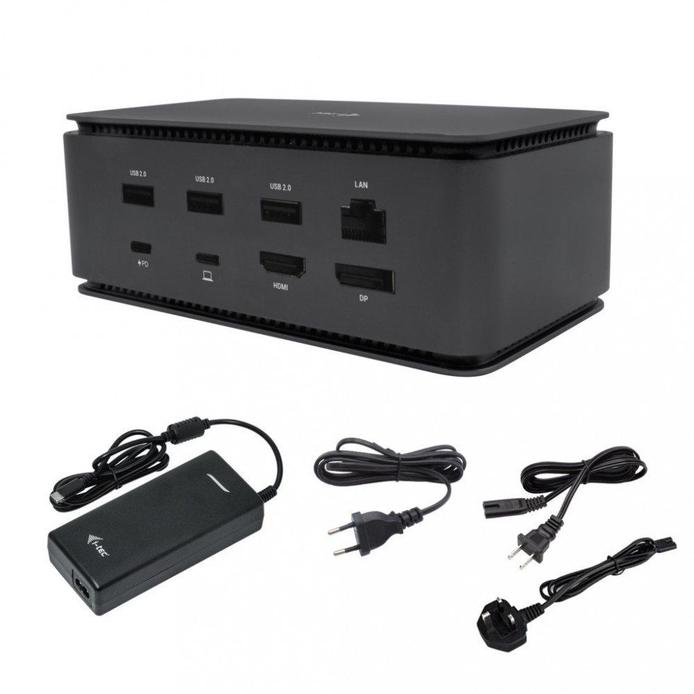 iTec Stacja dokująca USB4 Dual 4K HDMI DP with Power Deliwery 80 W + Zasilacz 112 W