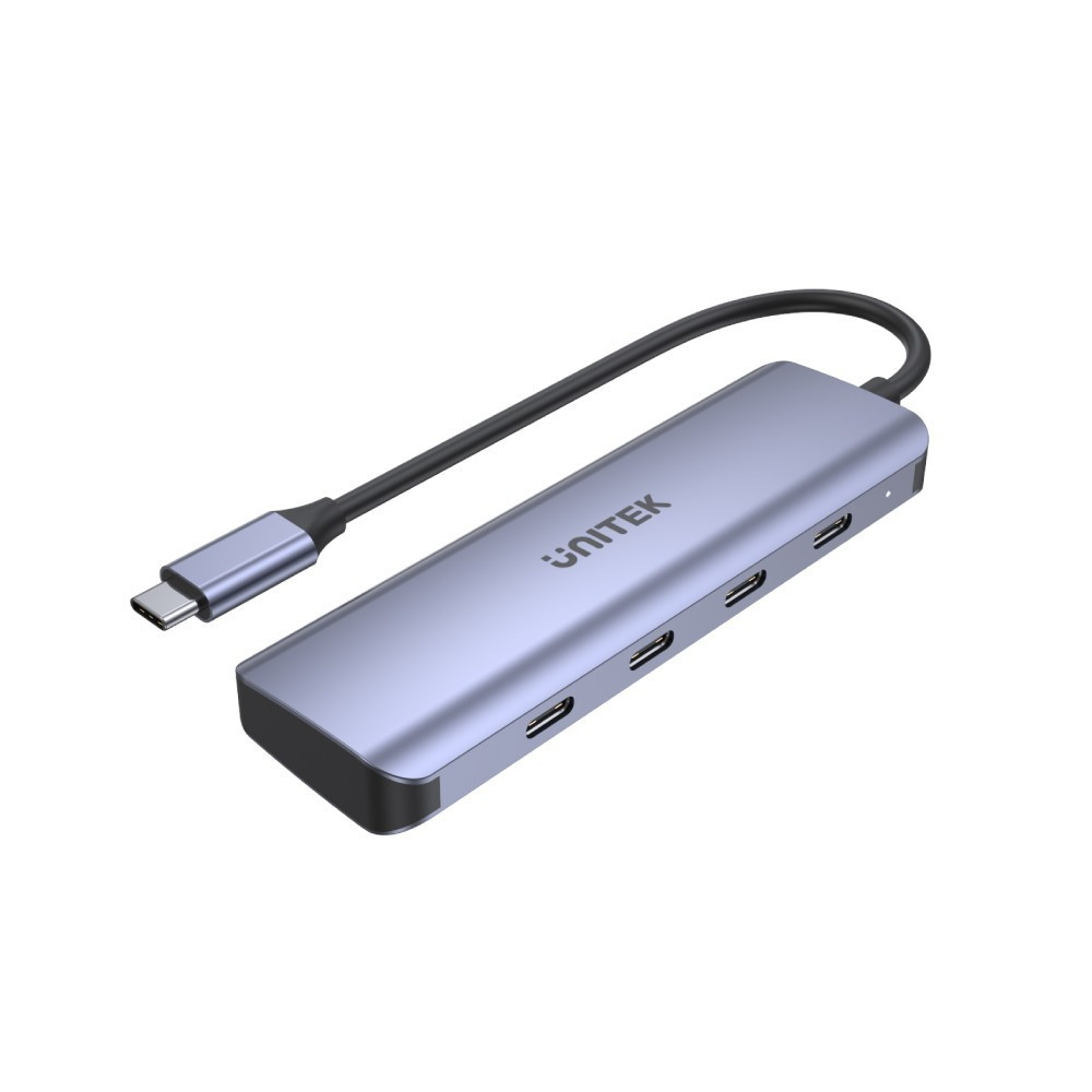Unitek HUB USB-C 3.1, 4x USB-C, 5 Gbps, kabel 15cm, H1107K