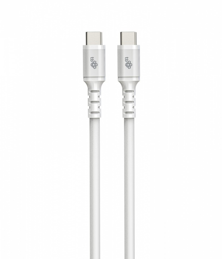TB Kabel USB C - USB C 1 m. silikonowy biały