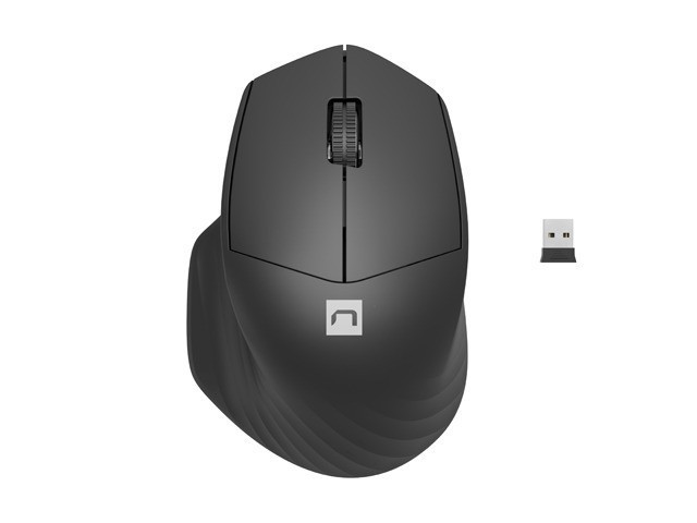 NATEC Mysz bezprzewodowa Siskin 2 1600 DPI Bluetooth 5.0 + 2.4 GHz Czarna