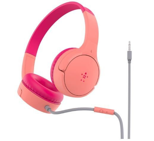 Belkin Słuchawki SOUNDFORM Mini Nauszne Przewodowe Różowe Dla Dzieci