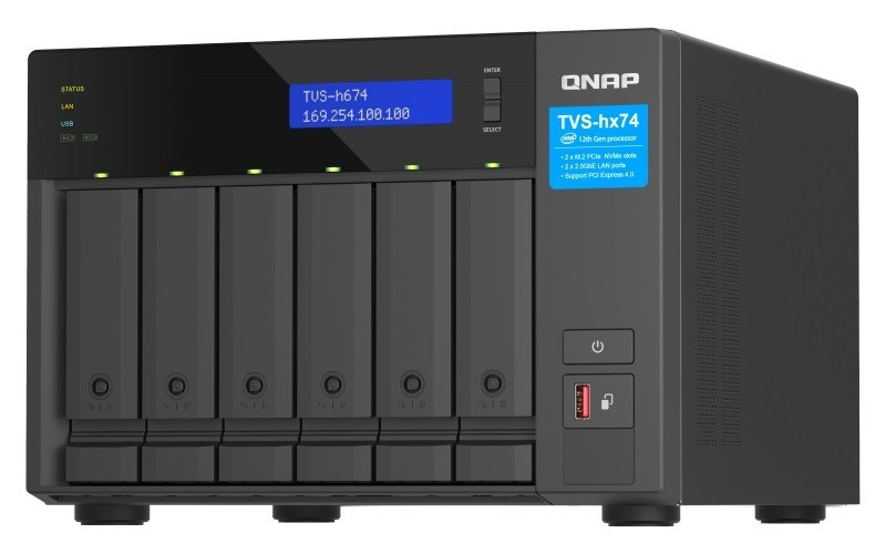 QNAP Serwer NAS TVS-h674-i5-32G 6x0HDD Intel i5-12400 32GB SODIMM DDR4