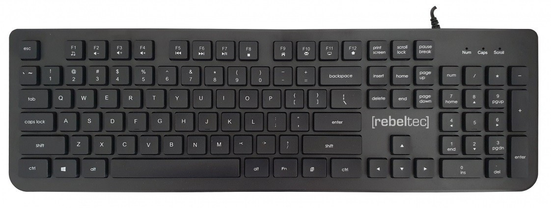 rebeltec Klawiatura USB Full size Solidero Funkcje multimedialne