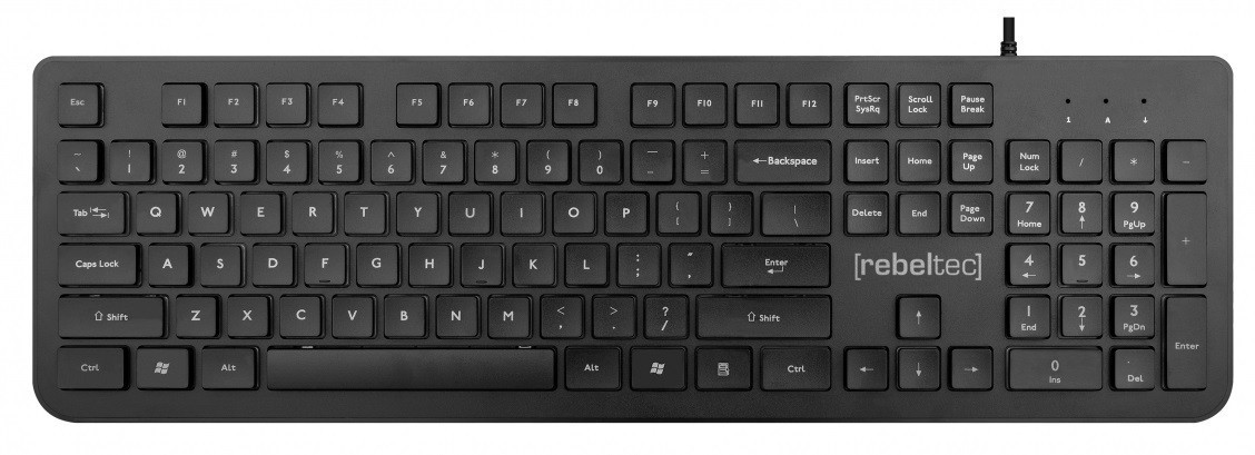 rebeltec Klawiatura USB Spiro pełnowymiarowa