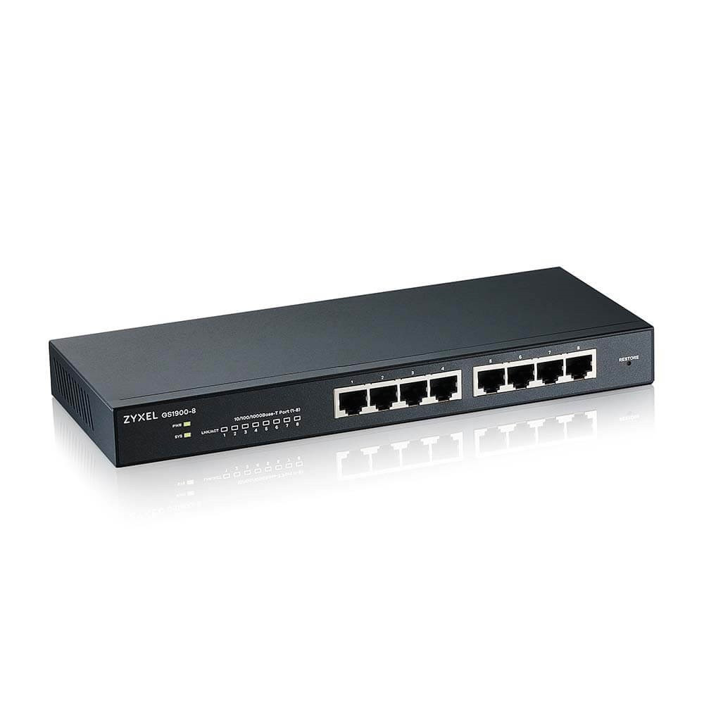 ZyXEL Przełącznik zarządzalny GS-1900-8 switch 8x1GbE RJ-45
