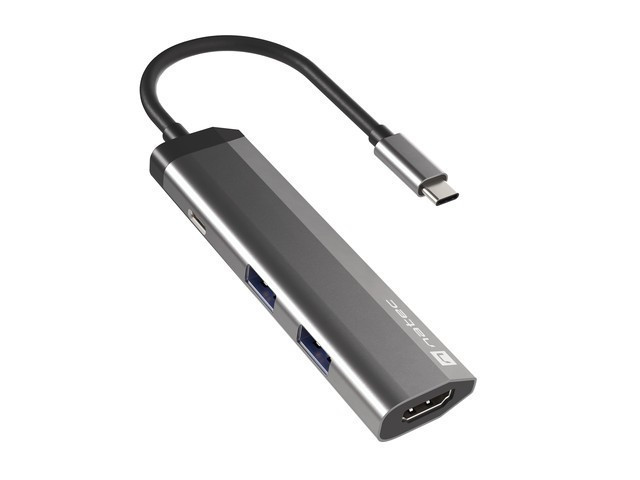 NATEC Stacja dokująca Multi Port Fowler Slim USB-C PD, 2x USB 3.0, HDMI 4K
