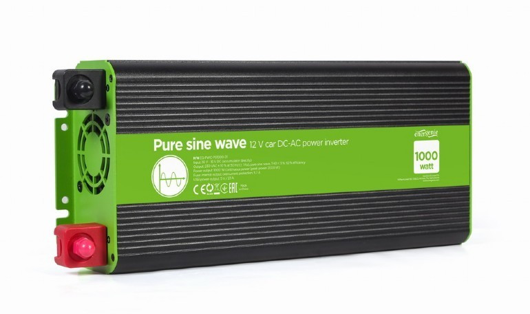 EnerGenie Przetwornica 12V/230V 1000W/2000W czysty sinus