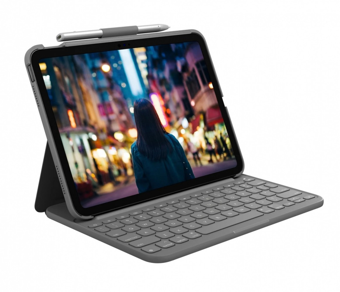 Logitech Etui z klawiaturą Slim Folio do iPada 10-tej generacji US szare