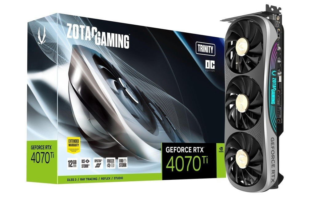 Zotac Karta graficzna GeForce RTX 4070 Ti TRINITY OC 12GB GDDR6X 192bit 3DP/HDMI
