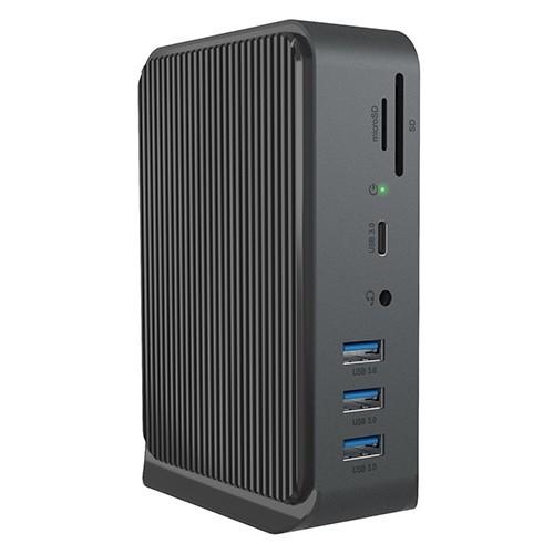 RaidSonic Technology Stacja dokująca IB-DK2261AC 13w1 USB Type-C,7xUSB,czytnik kart,Audio in/out,LAN,HDMI