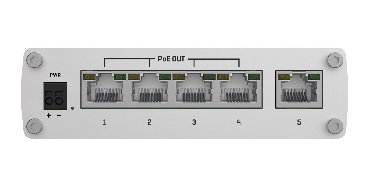 Teltonika Przełącznik przemysłowy TSW101 5xGbE 4xPoE+