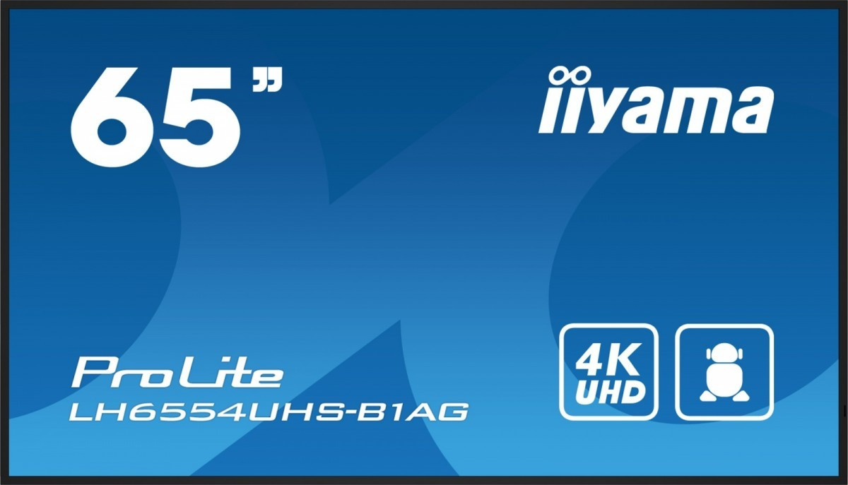 iiyama Monitor wielkoformatowy 64.5 cala LH6554UHS-B1AG 24/7,IPS,ANDROID.11,4K,SDM,2x10W