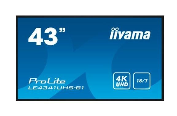 iiyama Monitor wielkoformatowy 43 cale LE4341UHS-B1 IPS,4K,18/7,LAN,USB,HDMI