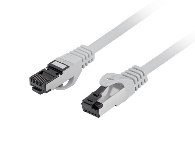 Lanberg Patchcord kat.8.1 S/FTP LSZH CU 0.25m fluke passed szary
